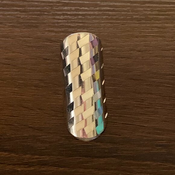 Vintage Woven Mexican Sterling Silver Ring 6 - Picture 2 of 8